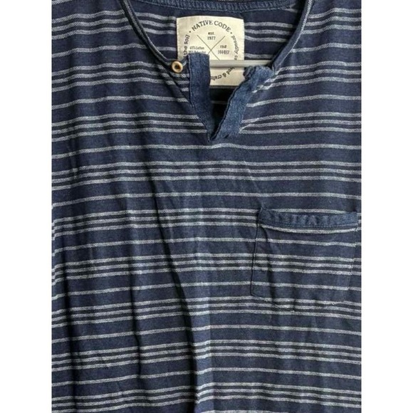 Blue striped native code shirt size large - Picture 5 of 5